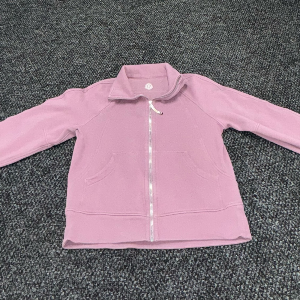 Lululemon Scuba Full Zip Jacket Pink XS/S Zip Up Sweatshirt Thumbholes - Picture 4 of 9